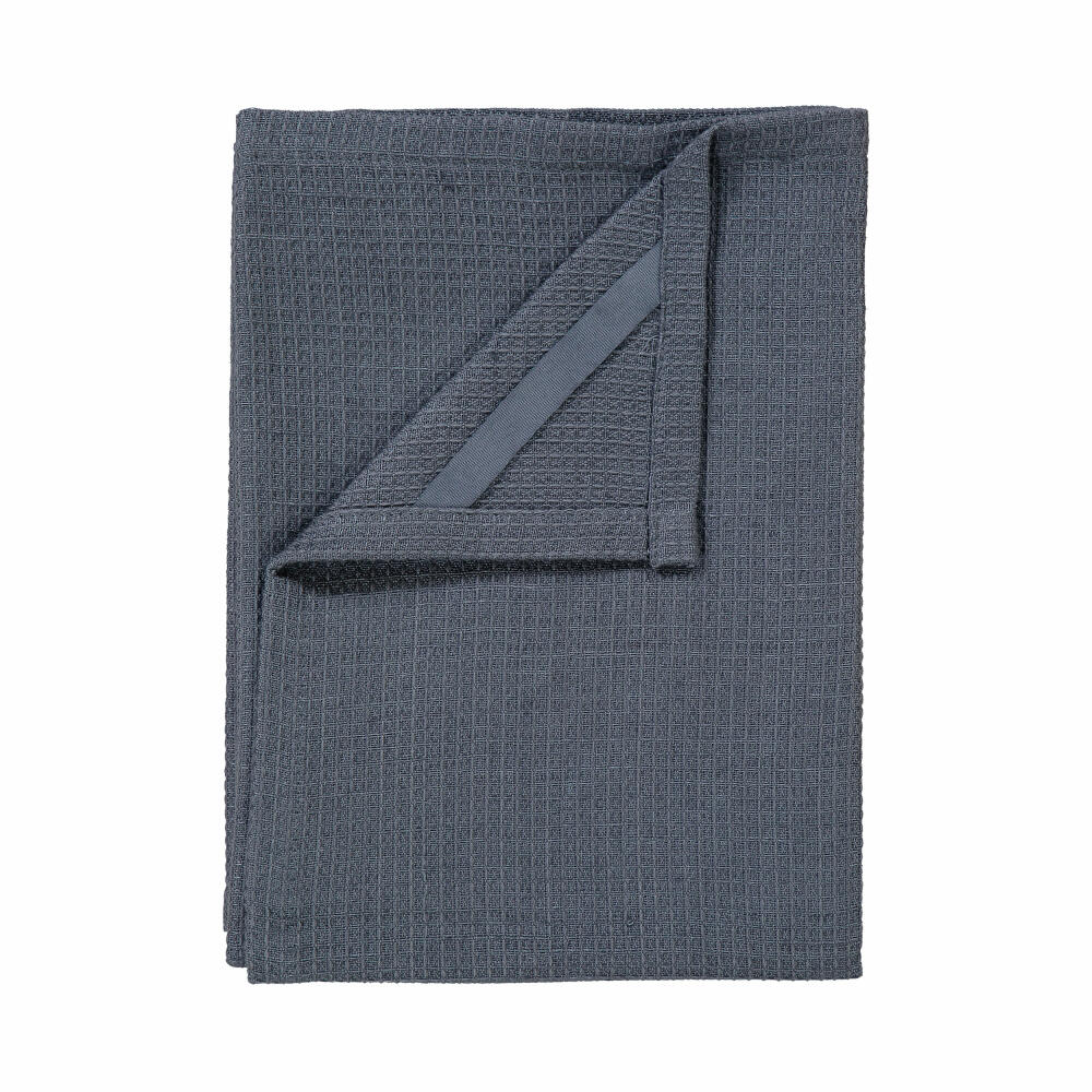 Blomus GRID Set of 2 tea towels, dishcloth, kitchen towel, cotton, linen, gunmetal, 50 x 70 cm, 63841