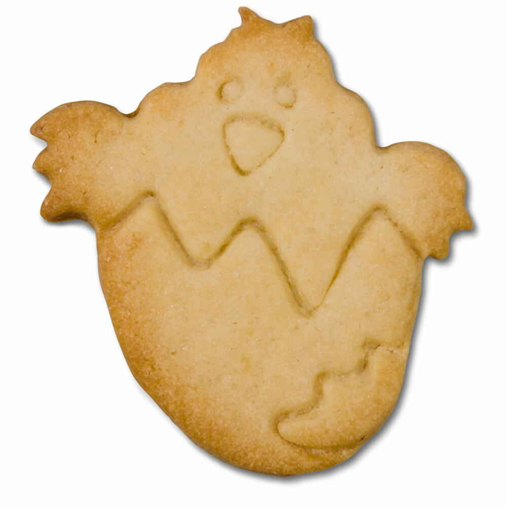 Städter embossed cookie cutter chick in egg, cookie cutter, cookie mold, biscuit, cookies, stainless steel, 6.5 cm, 216020