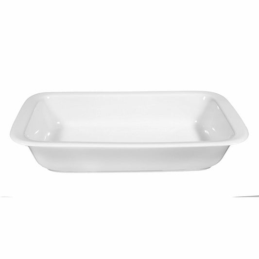Seltmann Weiden Lukullus casserole dish square, oven dish, baking dish, porcelain, white, 35 cm, 001.103969