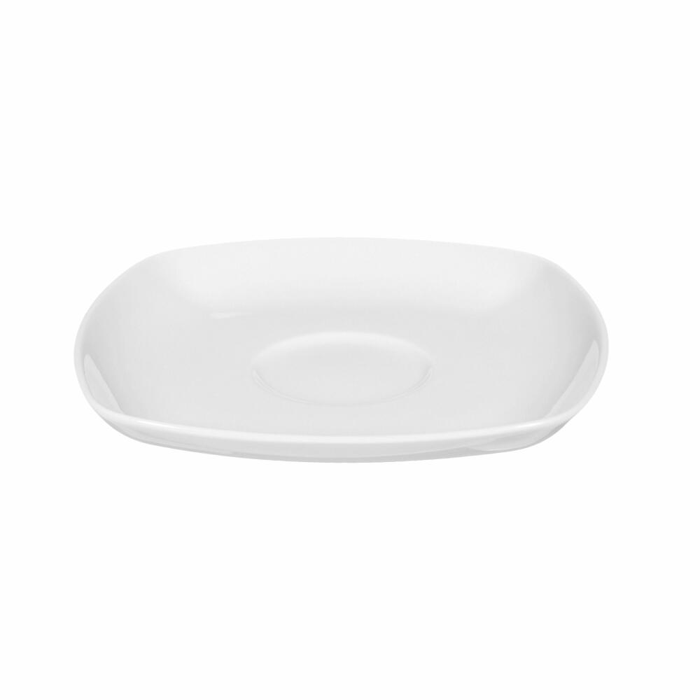 Seltmann Weiden Lido Saucer Square, Underplate, Porcelain, White, 14.6 cm, 001.204069