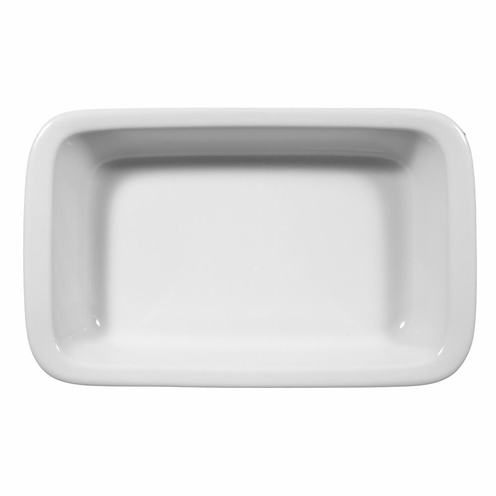 Seltmann Weiden Lukullus Auflaufform Eckig, Ofenform, Backform, Porzellan, Weiß, 35 cm, 001.103969