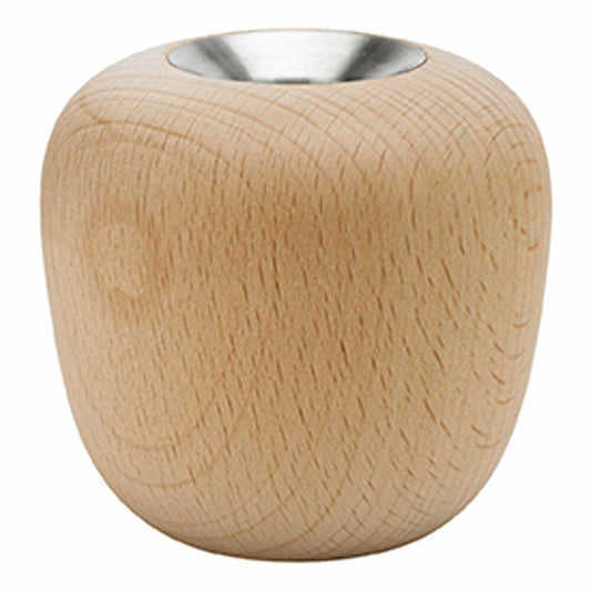 Stelton Kerzenständer Ora Beech Wood, Groß, Kerzenhalter, Teelichthalter, Buchenholz, Edelstahl, 104-1