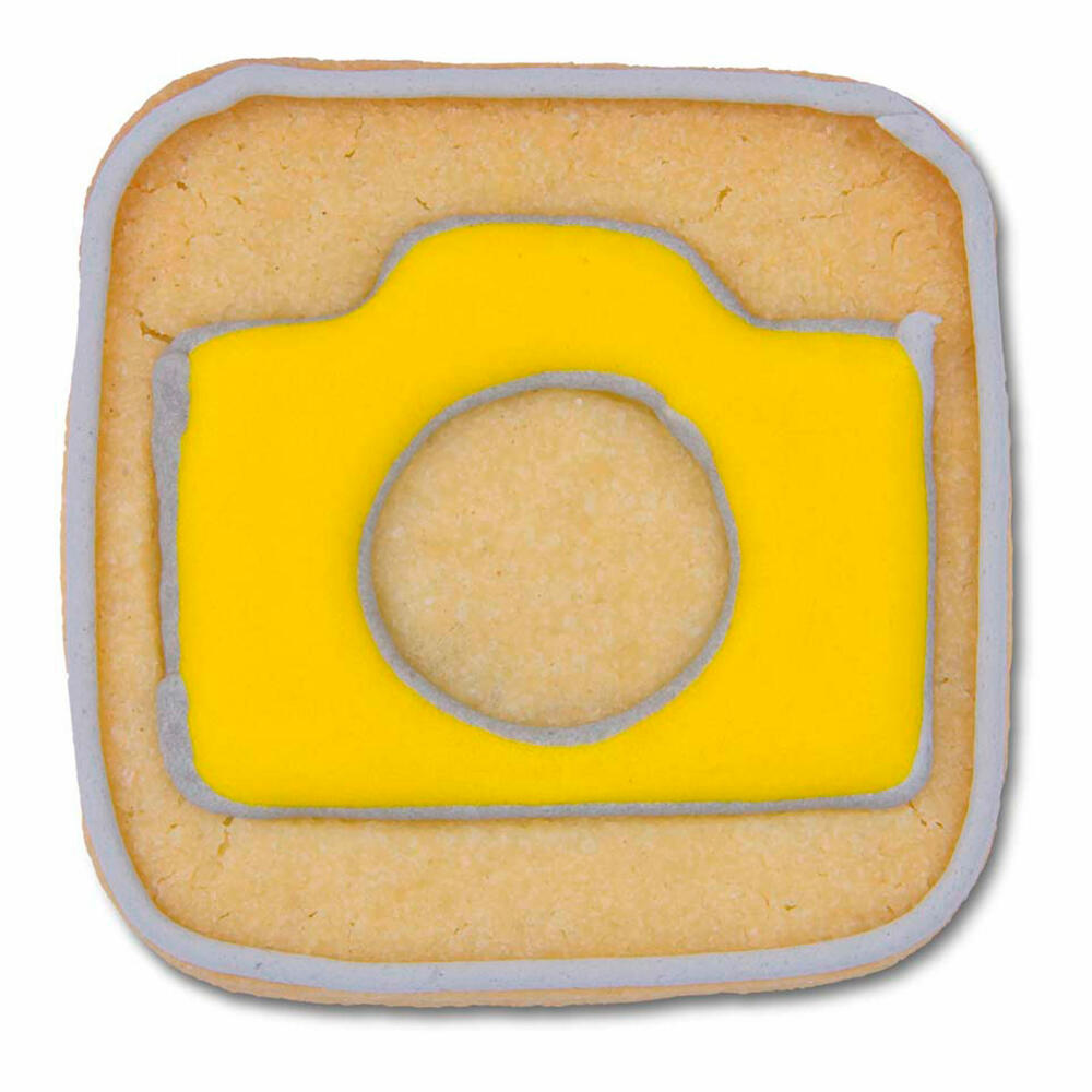 Städter Präge-Ausstecher App-Cutter Camera, Ausstechform, Plätzchenform, Keks, Plätzchen, Edelstahl, 6.5 cm, 199118