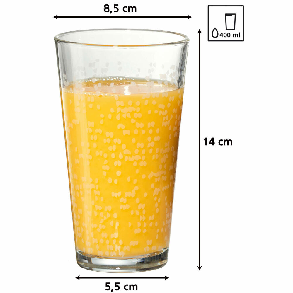 Ritzenhoff & Breker Longdrinkglass Happy - Bubble, Mug, Glass, Clear, 400 ml, 813388