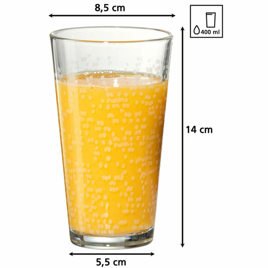 Ritzenhoff & Breker Longdrinkglas Happy - Bubble, Becher, Glas, Klar, 400 ml, 813388