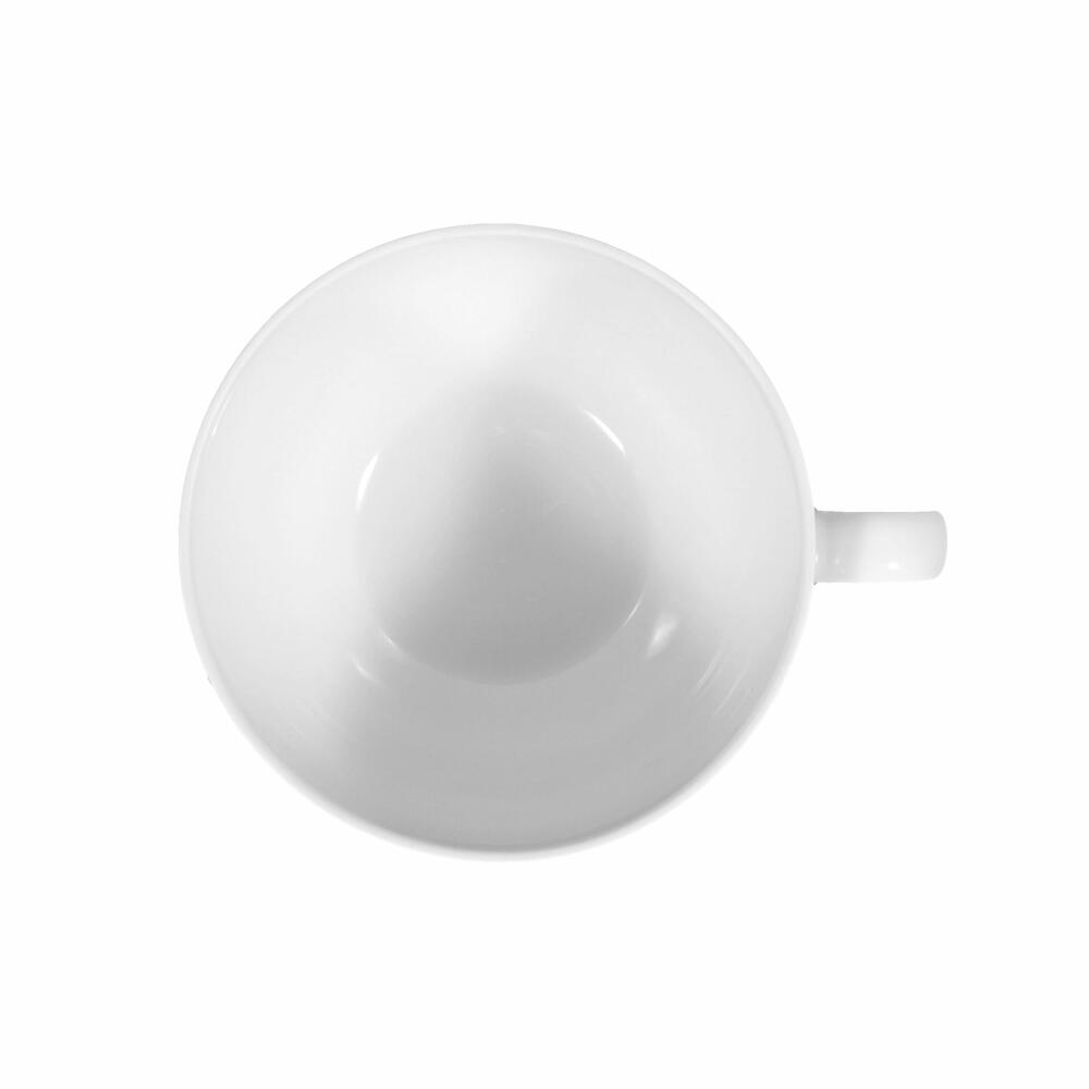 Seltmann Weiden Lido Frühstückstasse, Kaffeetasse, Teetasse, Tasse, Porzellan, Weiß, 350 ml, 001.203721