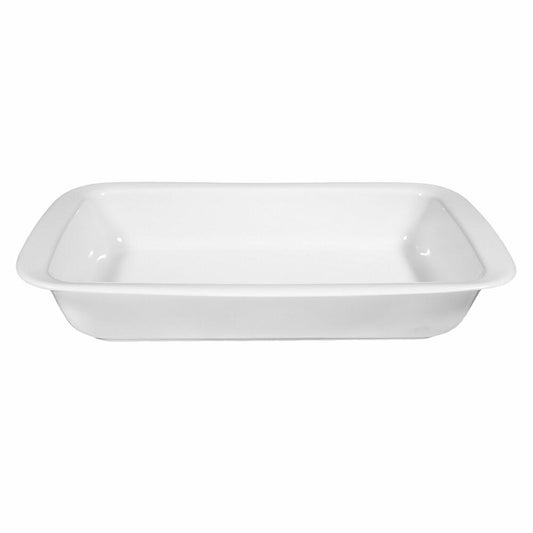 Seltmann Weiden Lukullus casserole dish square, oven dish, baking dish, porcelain, white, 38 cm, 001.104127