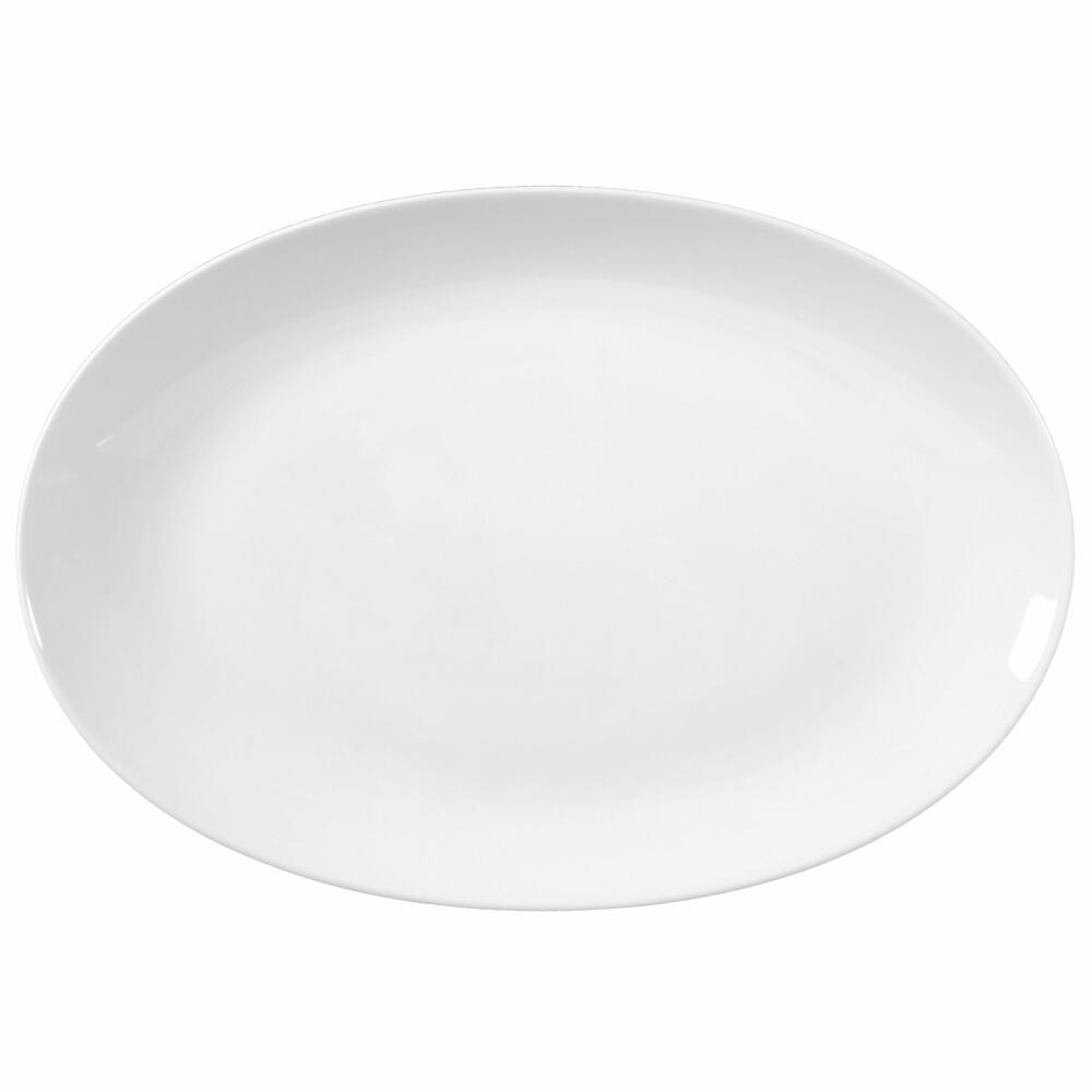 Seltmann Weiden Lido Platter Oval, Serving Platter, Serving Plate, Porcelain, White, 38.4 x 26.3 cm, 001.200682
