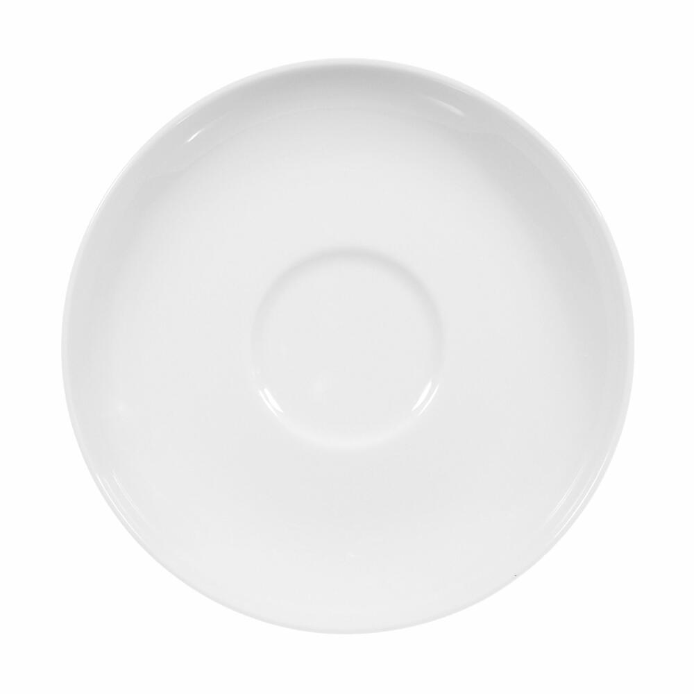 Seltmann Weiden Lido combination saucer, underplate, porcelain, white, Ø 14.7 cm, 001.203278