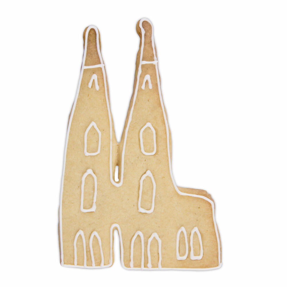 Städter embossed cookie cutter Cologne Cathedral, cookie cutter, cookie mold, biscuit, cookies, stainless steel, 12 cm, 216204