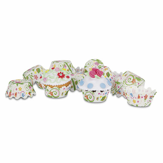 Städter Papier-Backförmchen Blumengarten Maxi, 50 Stück, Papierförmchen, Backform, Muffinförmchen, Papier, 335745