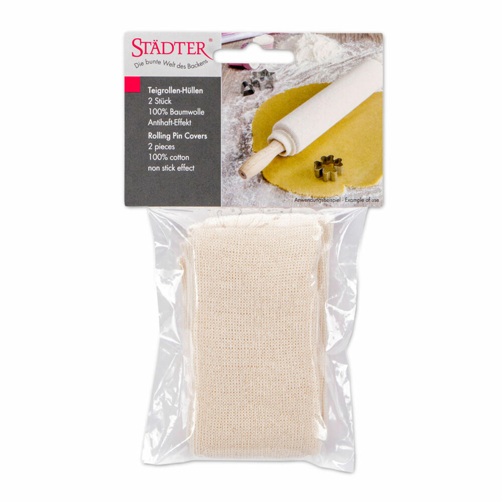 Städter rolling pin covers, set of 2, rolling pin cover, rolling pin, rolling pin cover, cotton, 256019