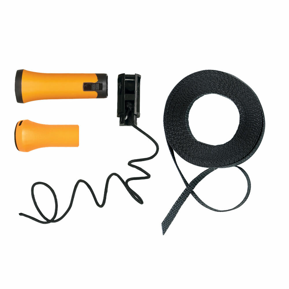 Fiskars replacement handle and drawstring set for UPX82, replacement handle, handgrip, spare part, steel, black / orange, 1026297