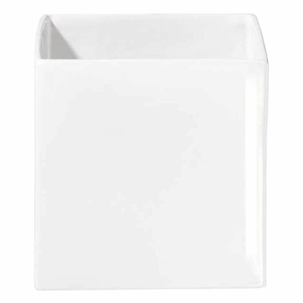ASA Selection Quadro planter, flower vase, flower decoration, ceramic vase, ceramic, white, 18 cm, 4623005