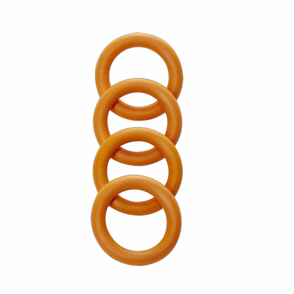 Fiskars O-rings for connectors, set of 4, spare part for plug-in hose connectors, orange, 1024093