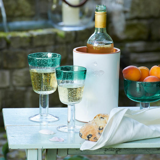 Leonardo Burano white wine glass, set of 6, white wine glass, red wine glass, wine glass, wine goblet, red wine, Laguna, turquoise, 150 ml, 034749