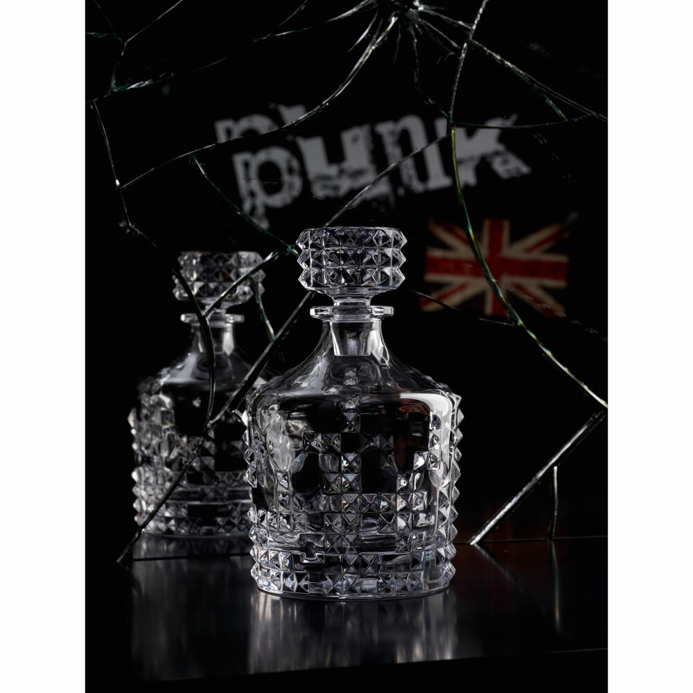 Nachtmann Punk Karaffe mit Stopfen, Glaskaraffe, Whiskykaraffe, Dekanter, Kristallglas, 750 ml, 0099505-0