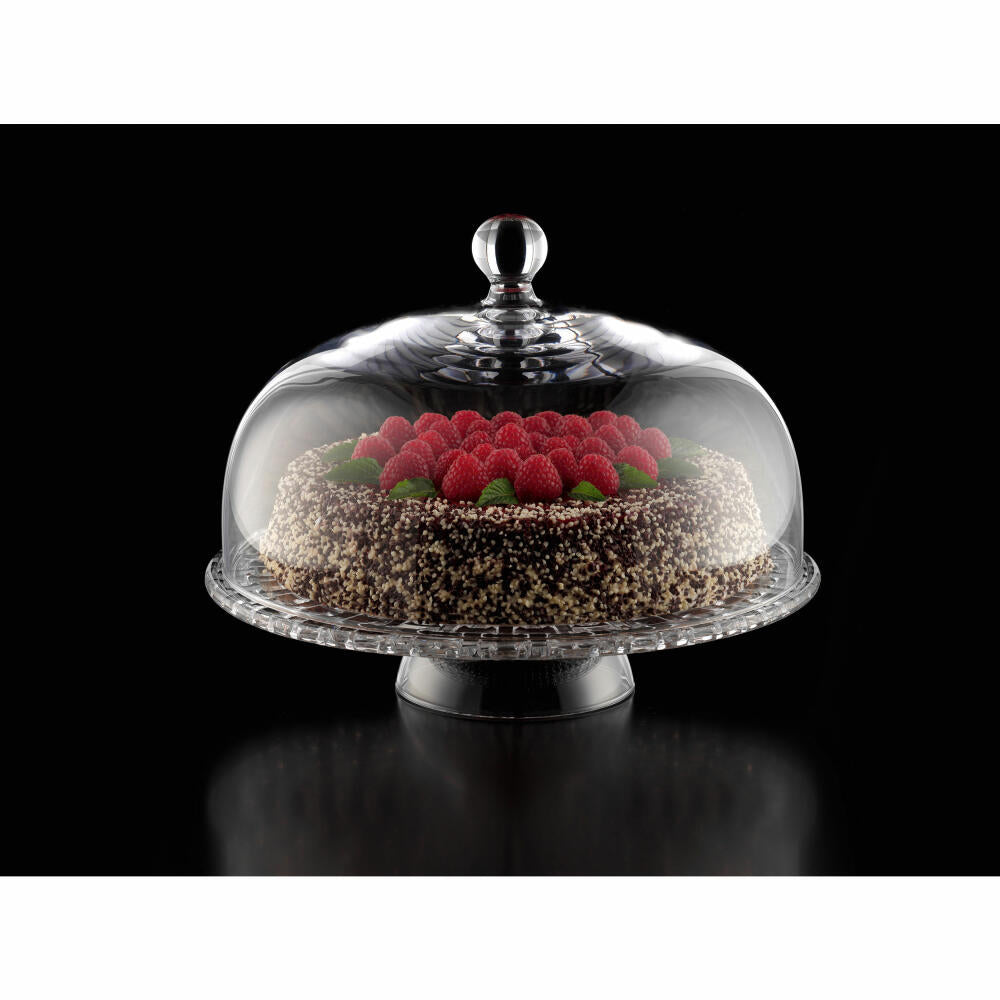 Nachtmann Bossa Nova Tortenplatte mit Haube, Torten Platte, Servierplatte, Glasplatte, Kristallglas, Ø 32 cm, 0099528-0