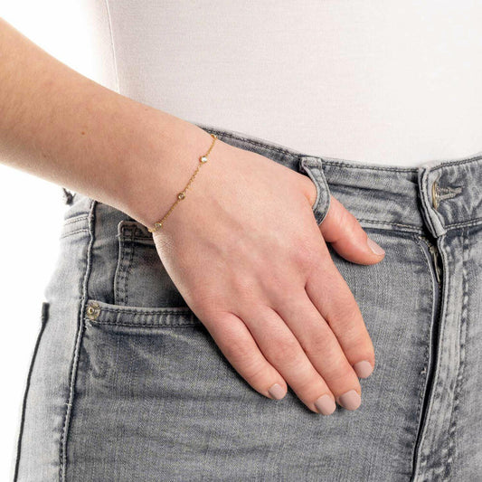 Leonardo Jewels Armband Mini CIAO, Schmuckarmband, Edelstahl, Gold, 022920