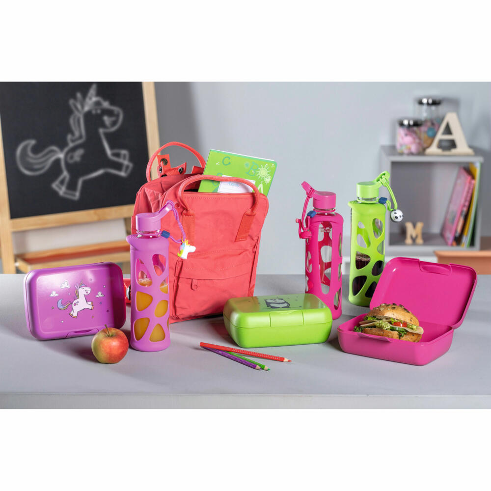 Leonardo Brotdose Bambini Flamingo, Frühstücksdose, Lunchbox, Kunststoff, pink, 022860