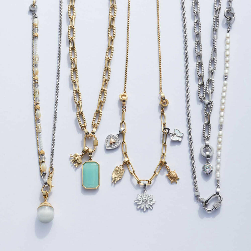 Leonardo Jewels Pendant Elna Clip&Mix, Jewelry Pendant, Necklace Pendant, Stainless Steel, White, 022893