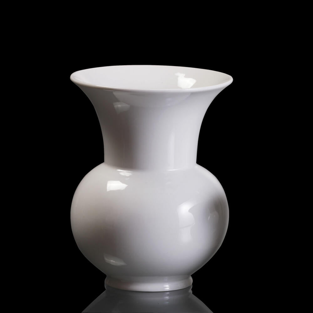Goebel Kaiser Porcelain Baroque collar vase, vase, flower vase, decorative vase, decoration, porcelain, white, 15 cm, 14000095