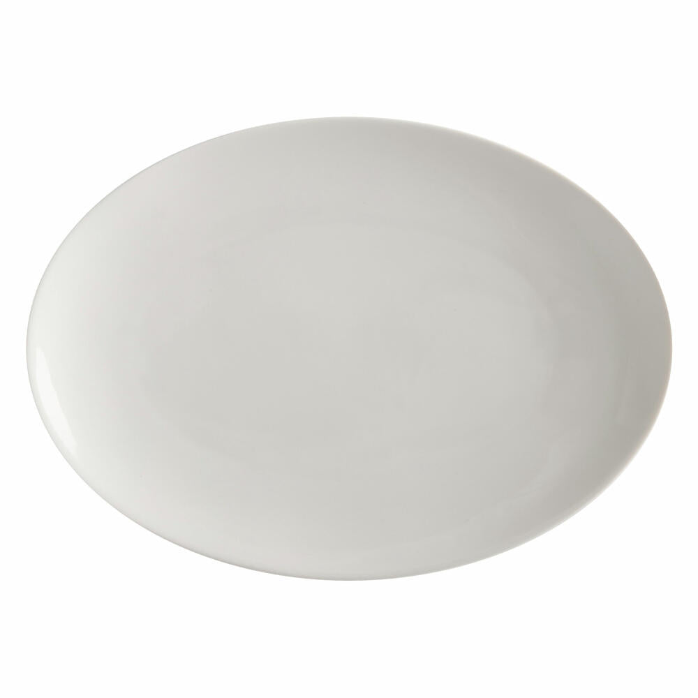 Maxwell & Williams White Basics Platte oval, Servierplatte, Porzellan, Weiß, 30 x 22 cm, AX0394