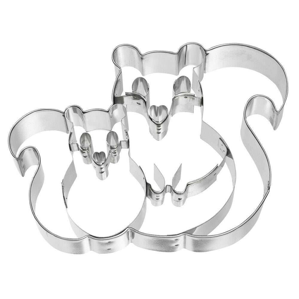 Birkmann Ausstechform Eichhörnchenpaar, Ausstecher, Plätzchenform, Keks, Plätzchen, Edelstahl, 12.3 cm, 195141