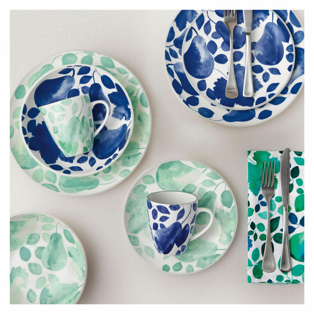 Maxwell & Williams GIVERNY Teller Blau, Speiseteller, Essteller, Porzellan, Ø 20.5 cm, AW0608