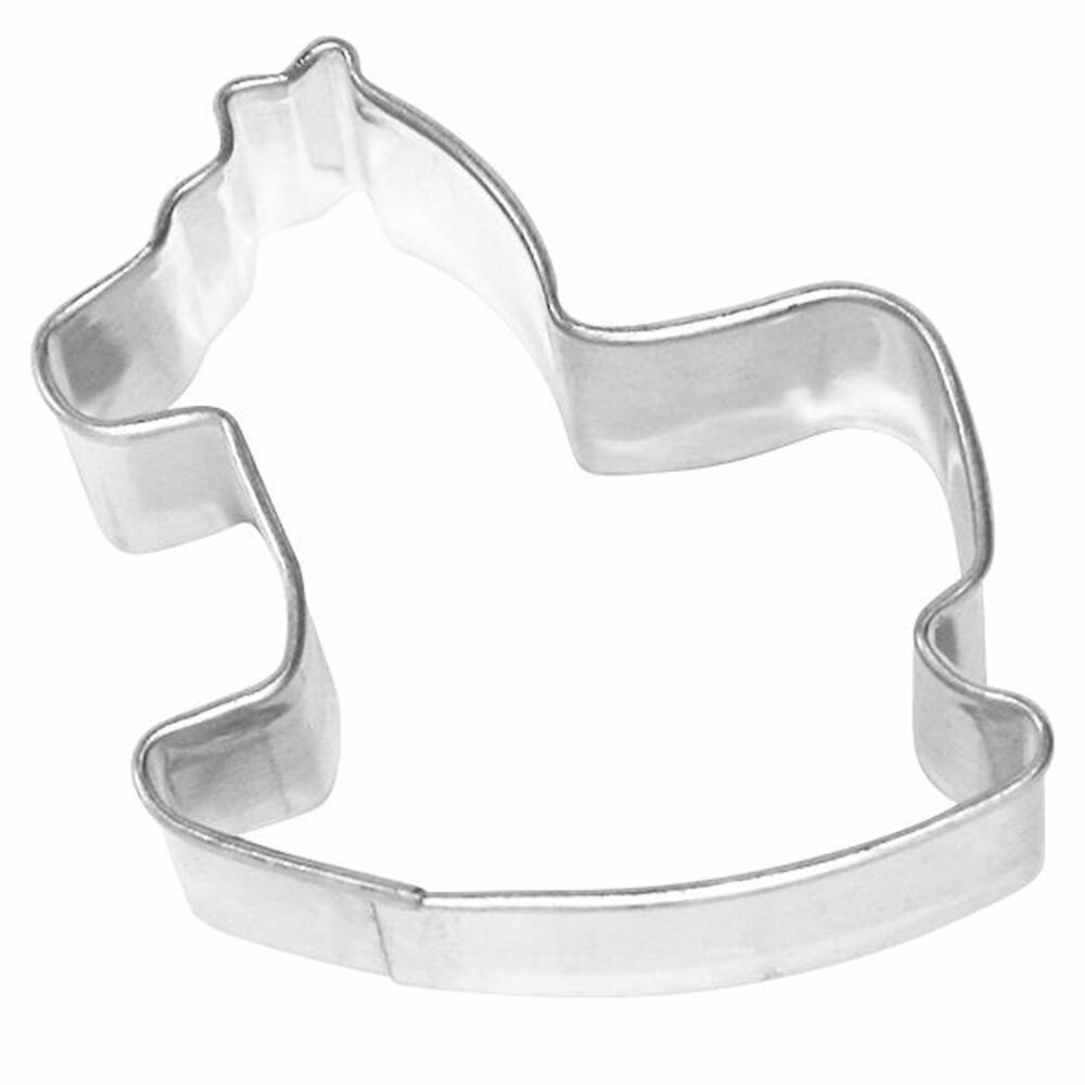Birkmann cookie cutter rocking horse, cookie cutter, cookie mold, biscuit, cookies, stainless steel, 5.5 cm, 194557
