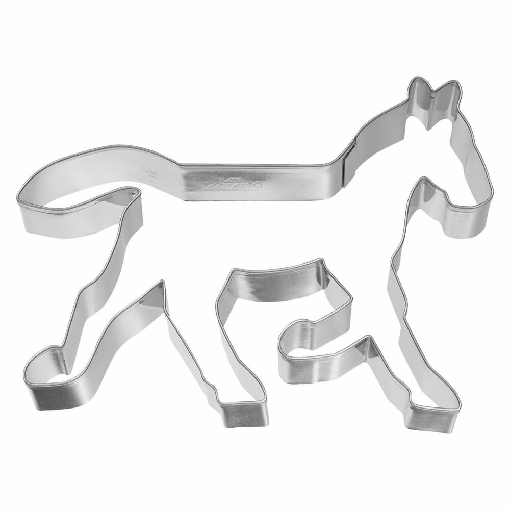 Birkmann Cookie Cutter Horse Trotting, Cookie Cutter, Cookie Mold, Biscuit, Cookies, Stainless Steel, 12 cm, 194076