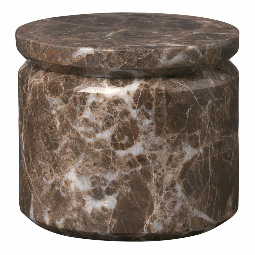 Blomus Aufbewahrungsdose PESA, Marmordose, Döschen, Mamor, dunkelbraun, 65996