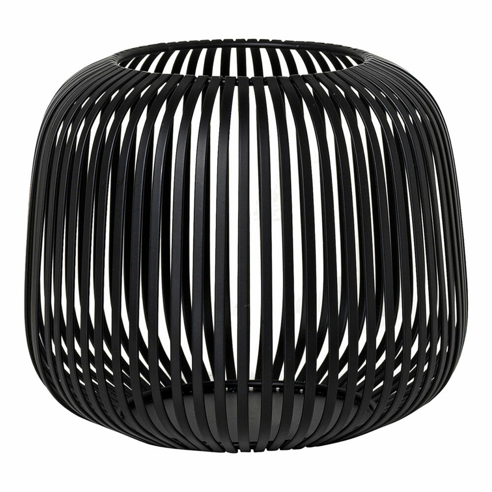 Blomus LITO Laterne, Windlicht, Kerzenhalter, Stahl pulverbeschichtet, schwarz, 17 cm, 65931