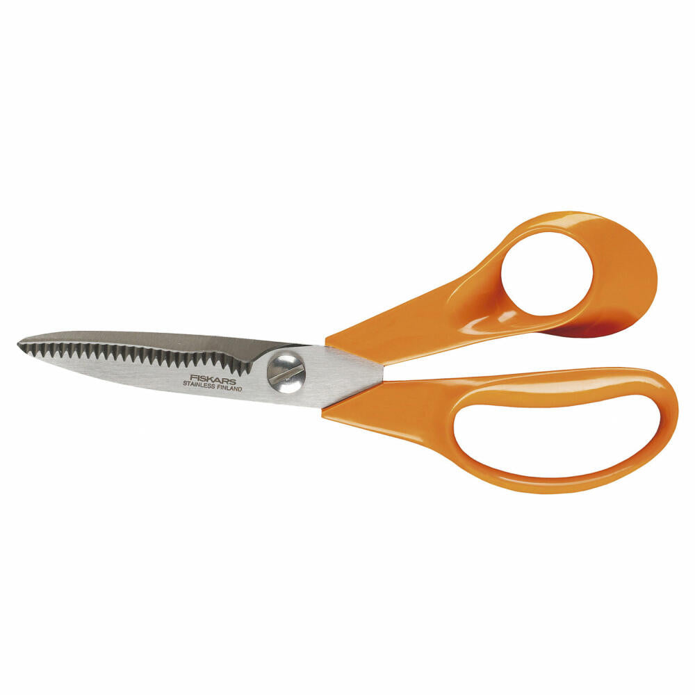 Fiskars Classic Universalschere S92, Universal Schere, Gartenschere, Gartenzubehör, Stahl / Kunststoff, Orange, 18 cm, 1000555