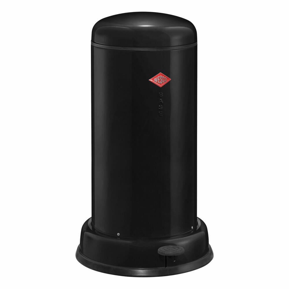 Wesco Baseboy pedal waste collector with damper, waste collector, waste bin, trash can, sheet steel, black, 20 L, 134531-62