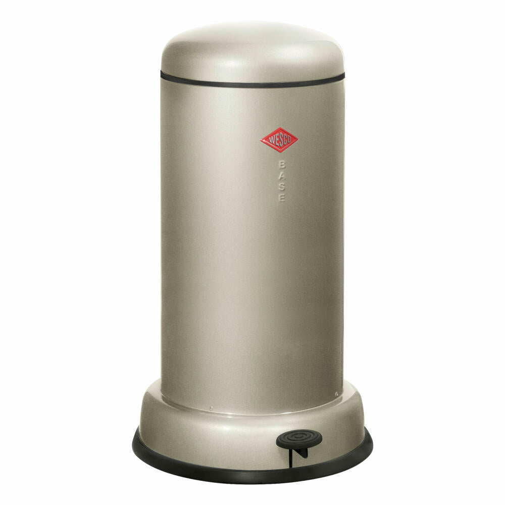 Wesco Baseboy pedal waste collector with damper, waste collector, waste bin, trash can, sheet steel, nickel silver, 20 L, 134531-03