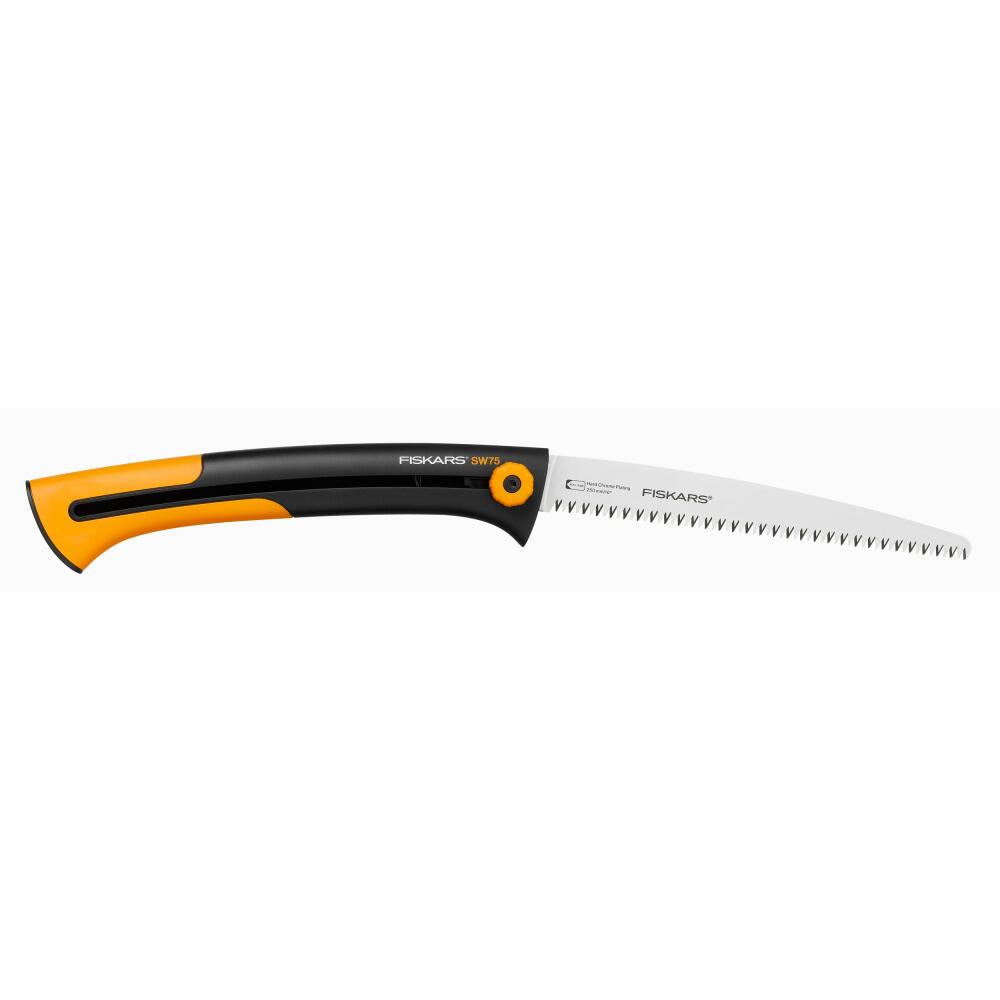Fiskars Xtract Große Handsäge / Grobzahnung SW75, Hand Säge, Werkzeug, Gartenzubehör, Stahl / Kunststoff, Schwarz / Orange, 55 cm, 1000614
