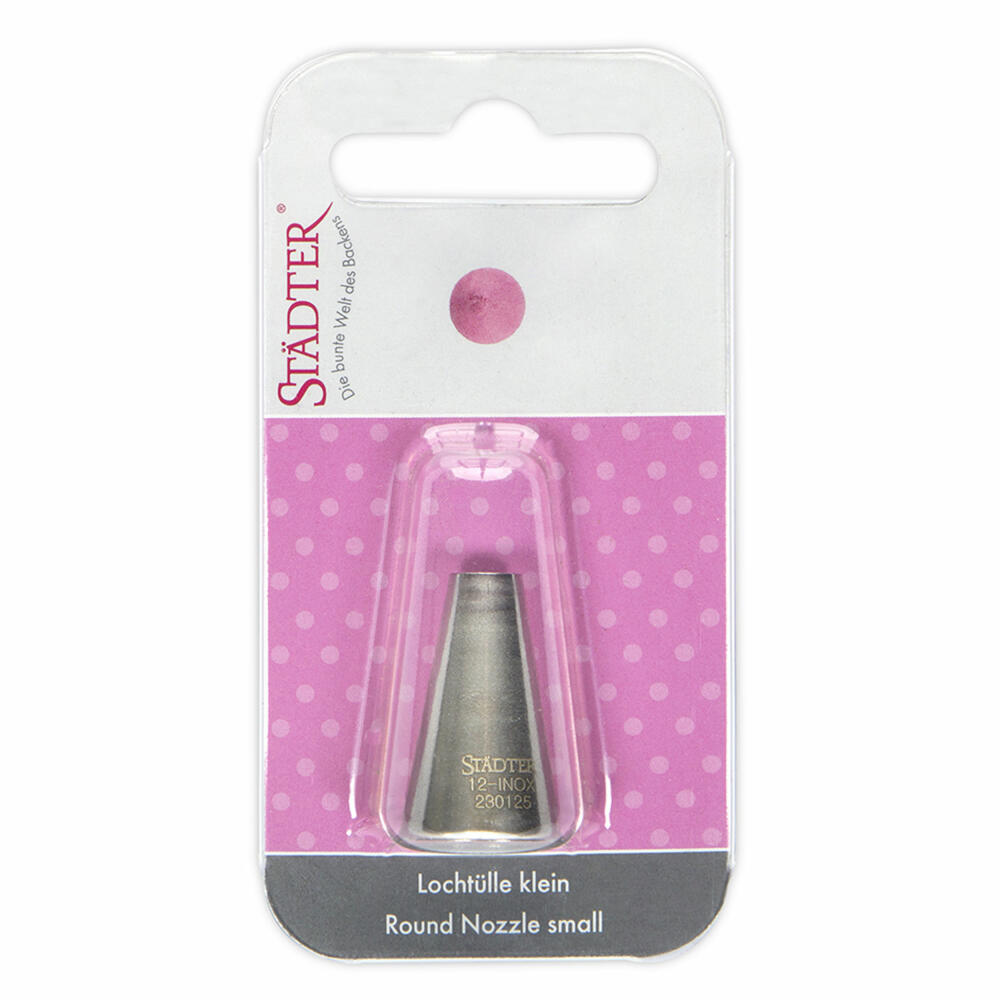 Städter Fine Line nozzle #12 small, piping nozzle, decorating nozzle, baking accessories, stainless steel, 7 mm, 230125