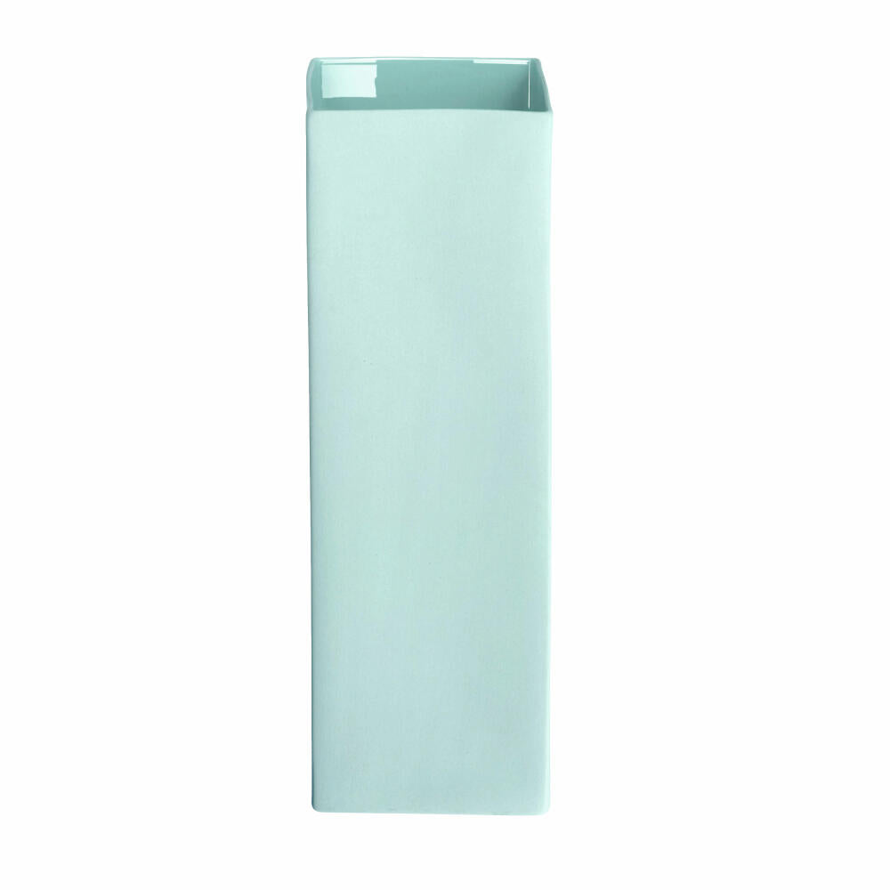 ASA Selection Cube Blue Vase, flower vase, flower pot, table vase, ceramic vase, ceramic, aqua, 27 cm, 46020108