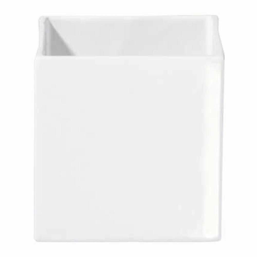 ASA Selection Quadro Planter, Flower Vase, Vase, Over Pot, Ceramic, White, 12 cm, 4603005