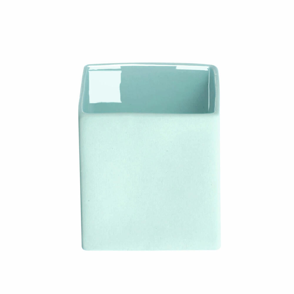 ASA Selection Cube Blue planter, flower vase, flower pot, pot, decoration, ceramic, aqua, 9 cm, 46022108