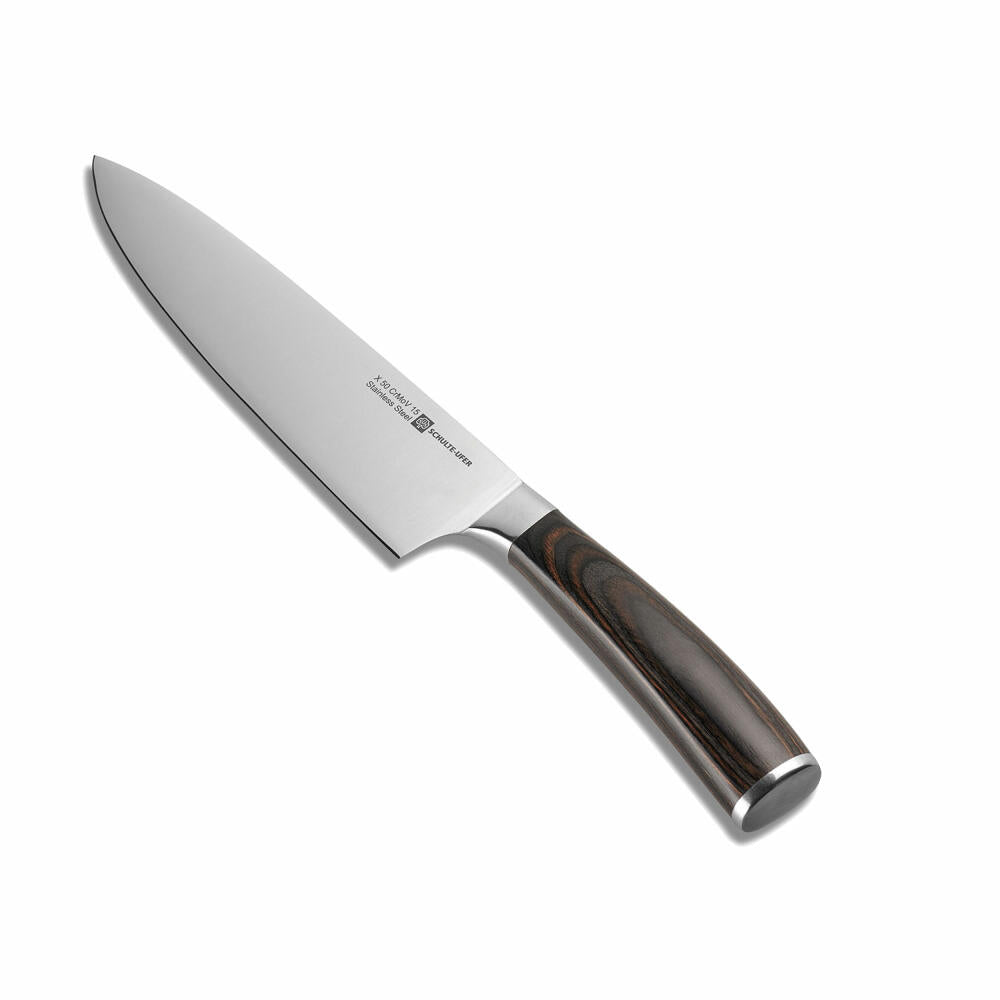 Schulte-Ufer chef's knife Riku, kitchen knife, knife, blade steel, laminated wood handle, 61620