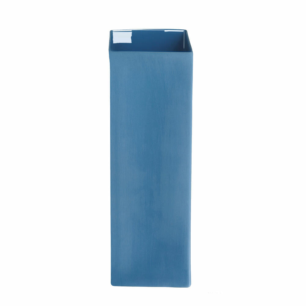 ASA Selection Cube Blue Vase, flower vase, flower pot, table vase, ceramic vase, ceramic, blue, 27 cm, 46030108