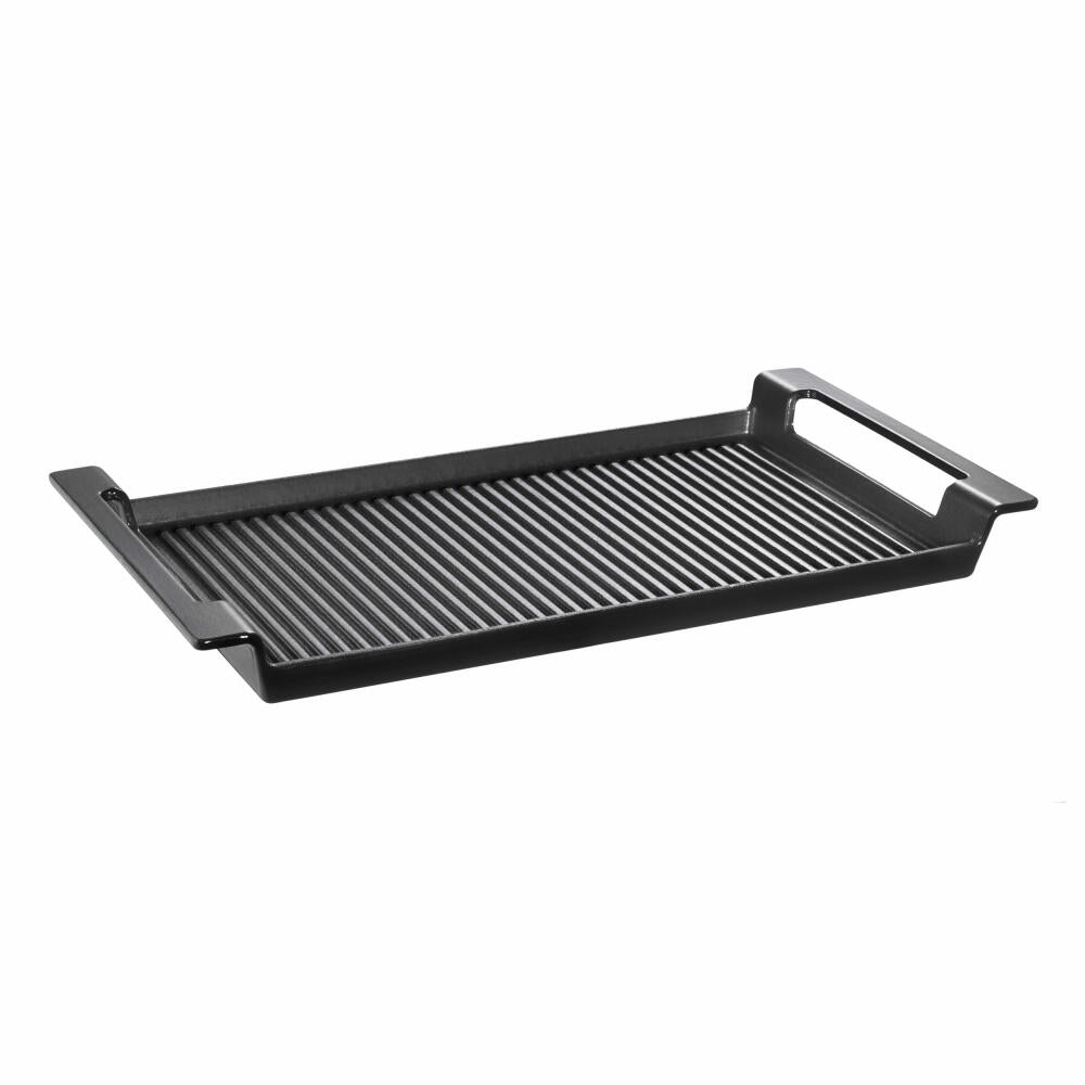 Schulte-Ufer Rustika grill plate, induction grill plate, plate, cast iron, black, 44 x 24 cm, 1625-44 s