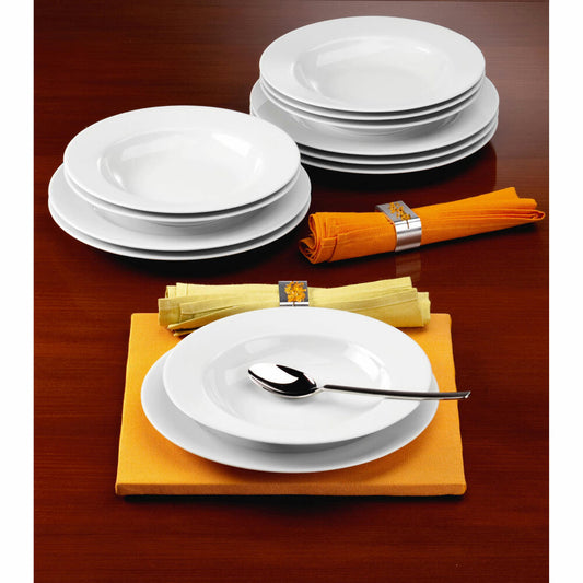 Seltmann Weiden Rondo Liane dinner service, tableware set, service, tableware set, porcelain, white, 12 pcs., 1741309