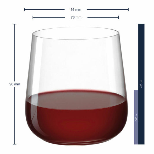 Leonardo Trinkglas Brunelli, Wasserglas, Becherglas, Kristallglas, klar, 400 ml, 066416