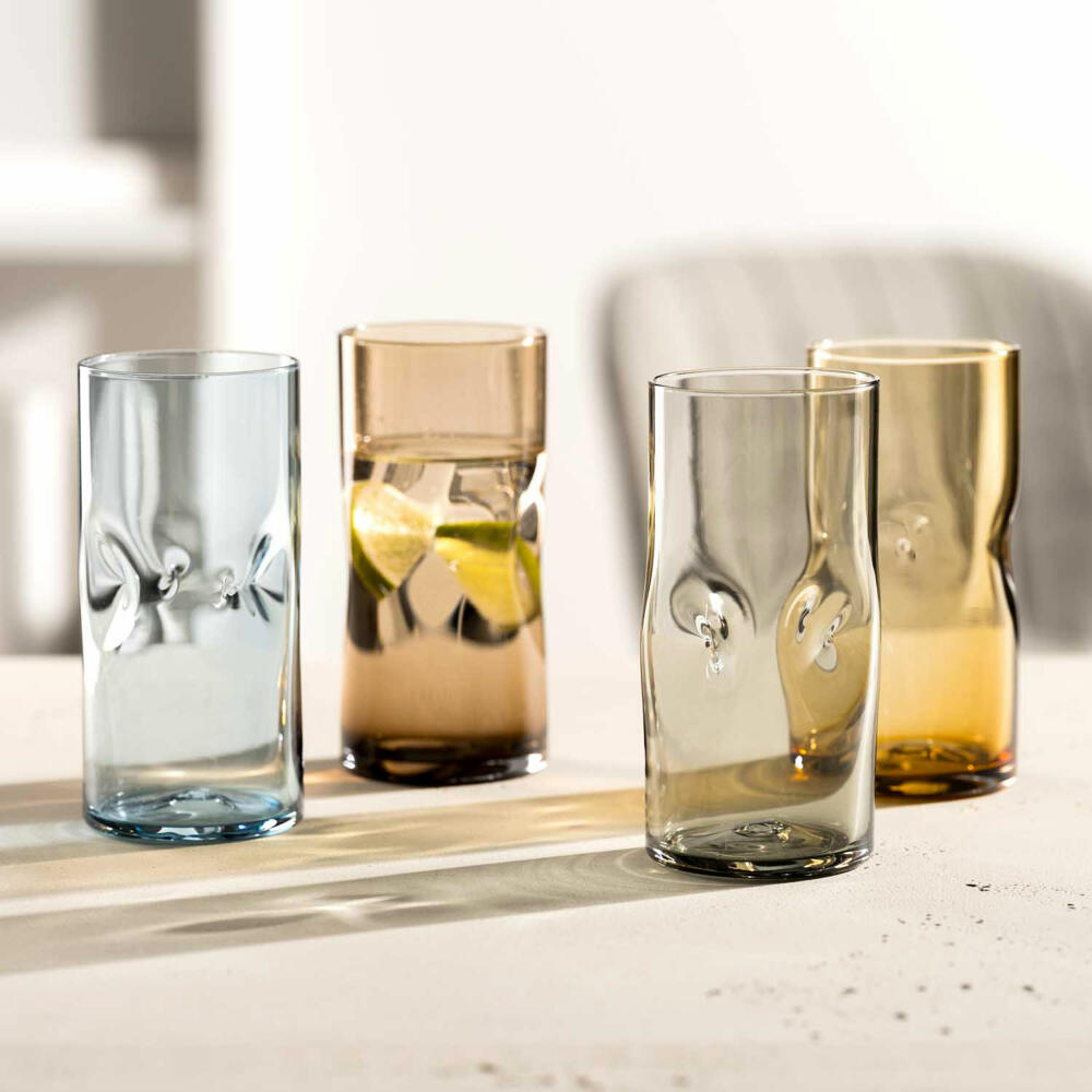Leonardo drinking glass Vesuvio, drinking cup, soda-lime glass, blue, 330 ml, 077378