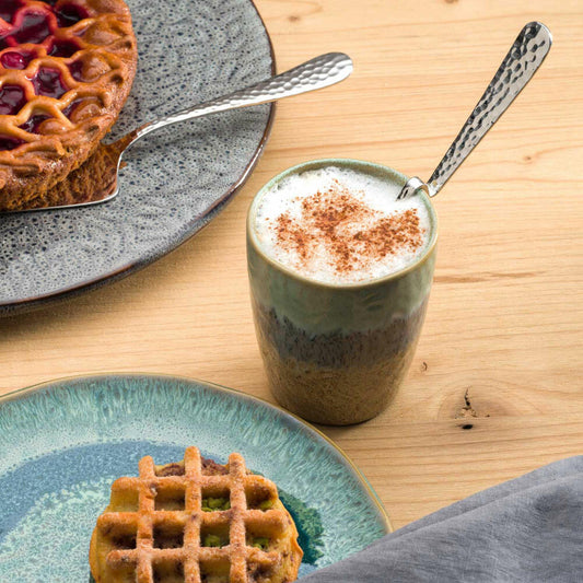 Leonardo Latte Macchiato Spoon Matera curved, coffee spoon, stainless steel 18/10, silver-colored, 19.5 cm, 071062