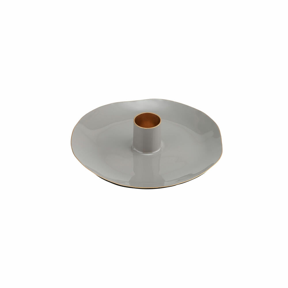 Gift Company Elektra Kerzenhalter, Rund, Kerzenständer, Kerzen Halter, Eisen, Grau, Ø 13.3 cm, 1093201004