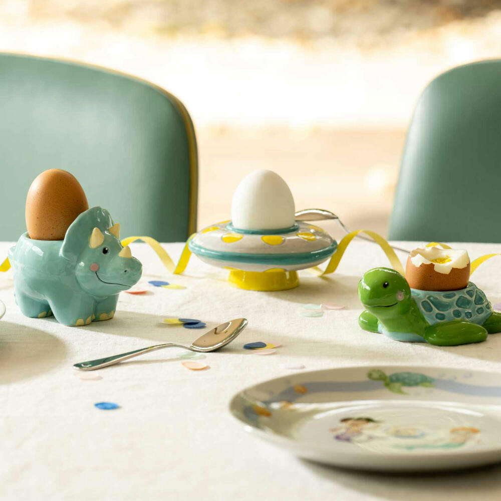 Leonardo Egg Cup Bambini Avventura Turtle, Breakfast Egg Cup, Ceramic, Multi-Coloured, 077406
